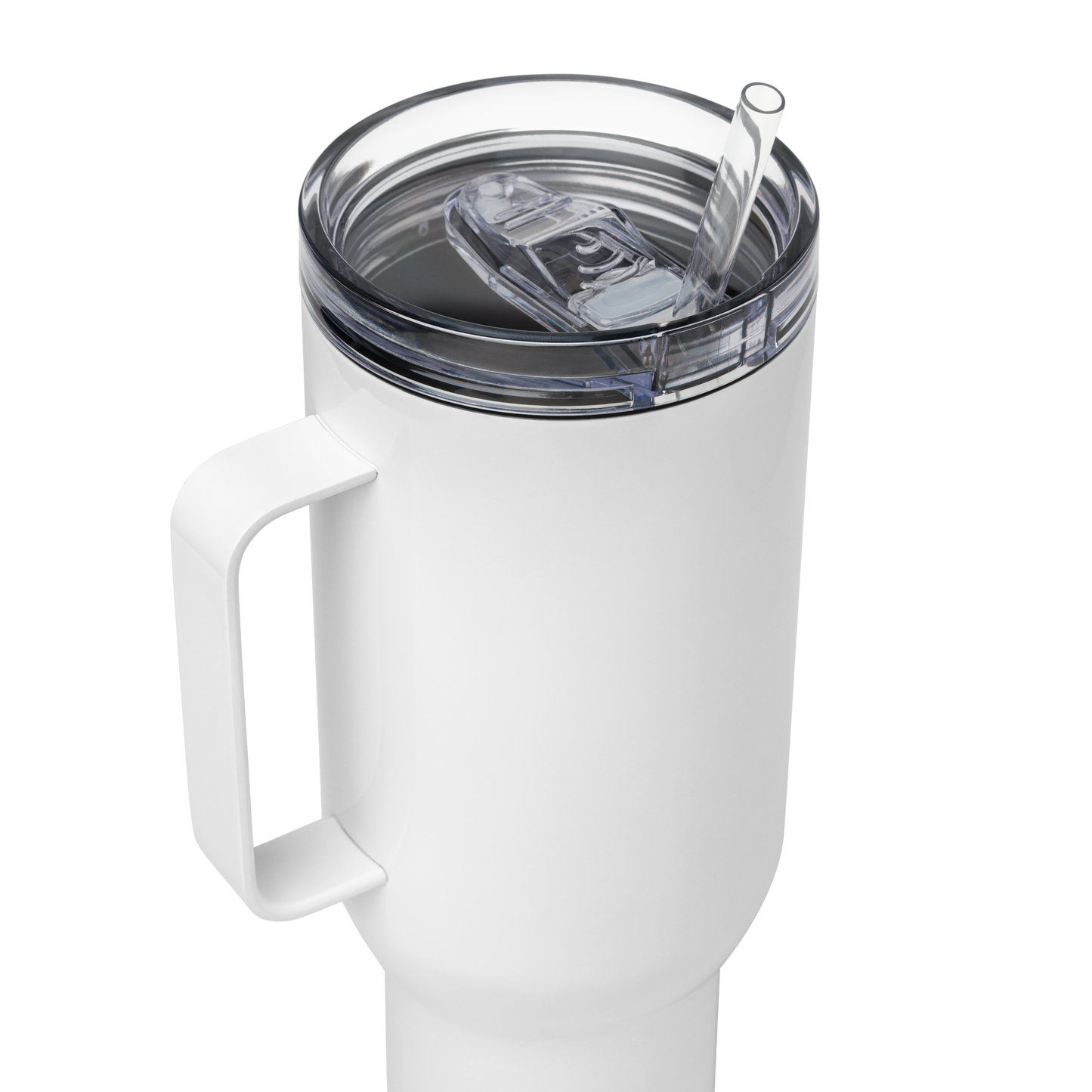 Travel mug with a handle